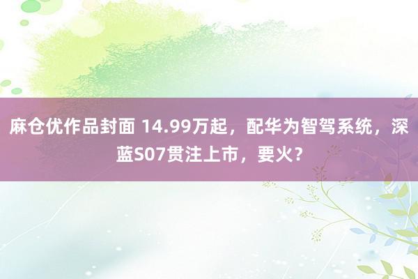 麻仓优作品封面 14.99万起，配华为智驾系统，深蓝S07贯注上市，要火？