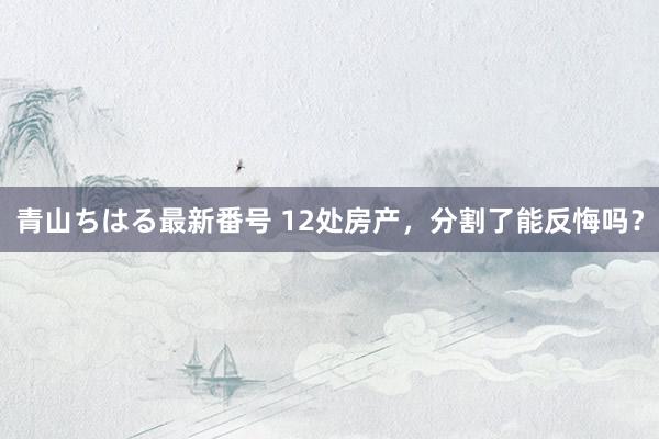 青山ちはる最新番号 12处房产，分割了能反悔吗？