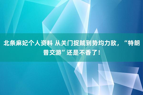 北条麻妃个人资料 从关门捉贼到势均力敌，“特朗普交游”还是不香了！