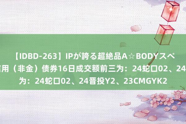 【IDBD-263】IPが誇る超絶品A☆BODYスペシャル8時間 来往所信用（非金）债券16日成交额前三为：24蛇口02、24晋投Y2、23CMGYK2