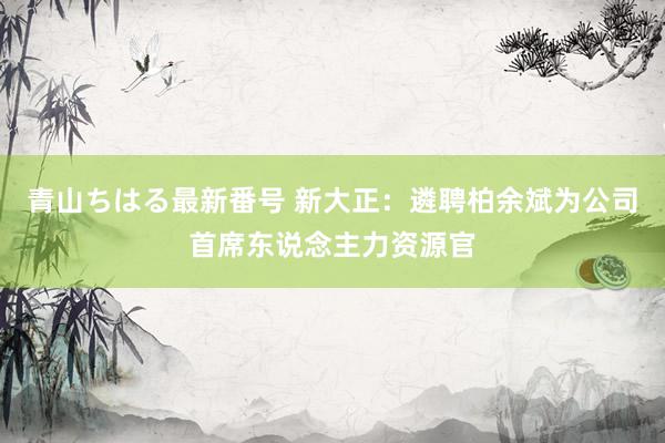 青山ちはる最新番号 新大正：遴聘柏余斌为公司首席东说念主力资源官