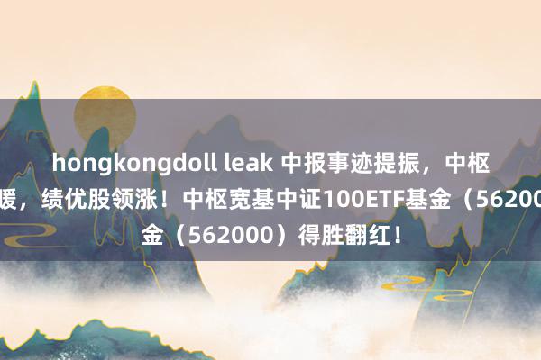 hongkongdoll leak 中报事迹提振，中枢钞票大面积回暖，绩优股领涨！中枢宽基中证100ETF基金（562000）得胜翻红！