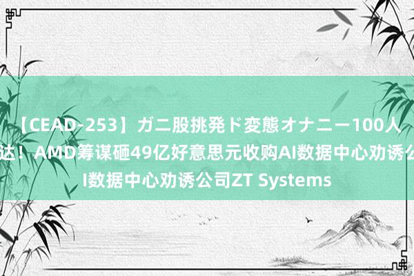 【CEAD-253】ガニ股挑発ド変態オナニー100人8時間 挑战英伟达！AMD筹谋砸49亿好意思元收购AI数据中心劝诱公司ZT Systems